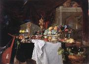 Jan Davidz de Heem Table with desserts oil